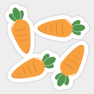 Cute Carrots - carrot lovers gift Sticker